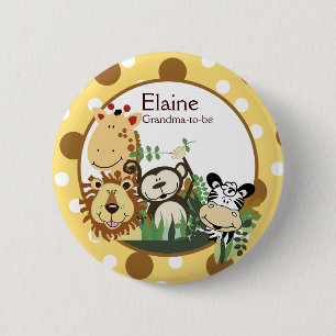 THE ZOO CREW YELLOW NAME TAG Custom Button