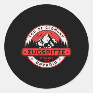 The Zugspitze Ski Resort  Classic Round Sticker