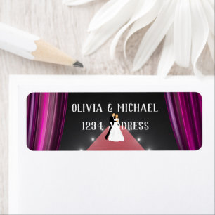 Theater curtain-red carpet return address label