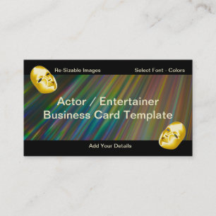 Theater Entertainer Actor Business Card