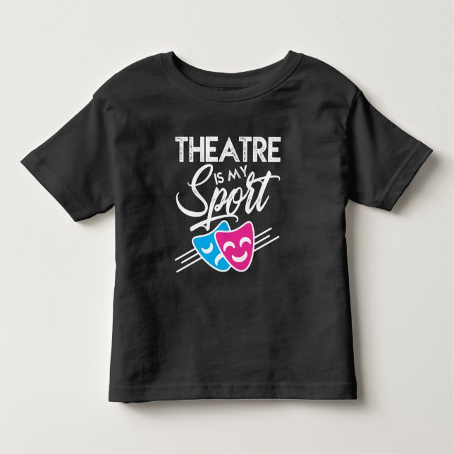Theater Mask Humor Drama Broadway Theatre Actors Toddler T-Shirt (Front)