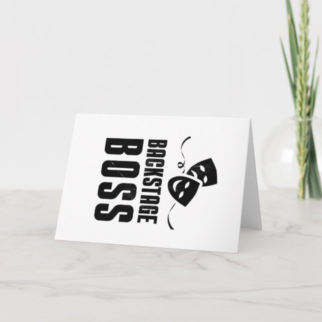 Theater Stage Backstage Boss Crew Stage Card (Front)