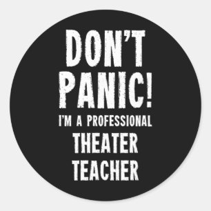 Theater Teacher Classic Round Sticker