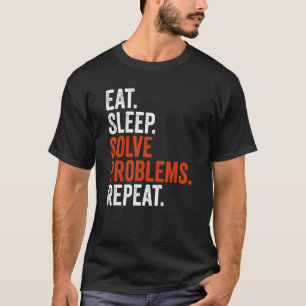 Theater Tech Crew Eat Sleep Solve Problems Backsta T-Shirt