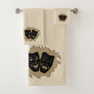 Theather Masks Bath Towel Set