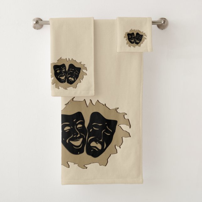Theather Masks Bath Towel Set (Insitu)