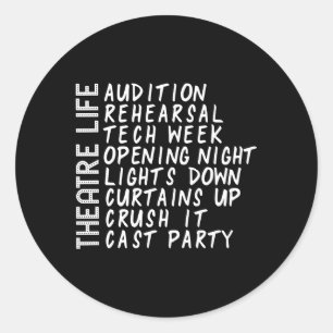 Theatre Acting Thespian Play Director Classic Round Sticker