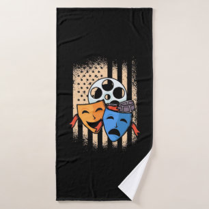 Theatre Actor America Flag Bath Towel