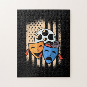 Theatre Actor America Flag Jigsaw Puzzle