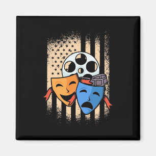 Theatre Actor America Flag Magnet