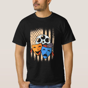 Theatre Actor America Flag T-Shirt