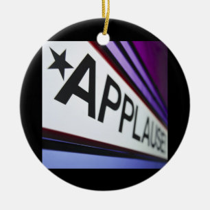 Theatre Applause Sign Ceramic Ornament