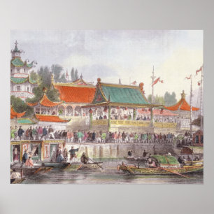 Theatre at Tien-Sing, from 'China in a Series of V Poster