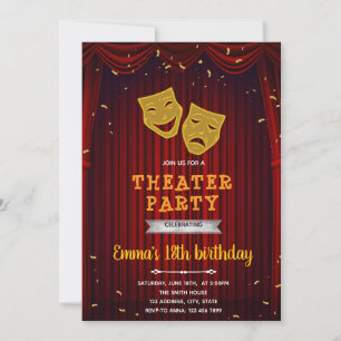 Theatre birthday invitation