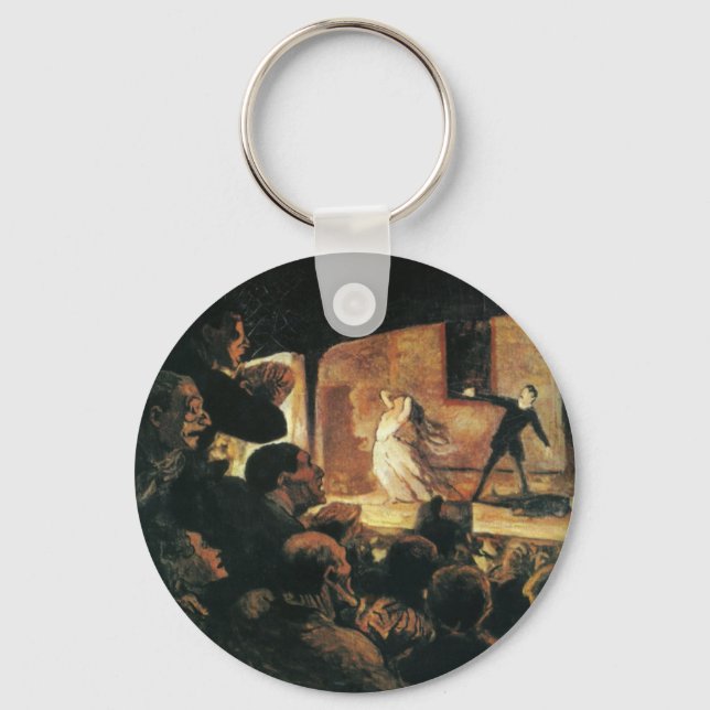 Theatre by Honore Daumier Key Ring (Front)