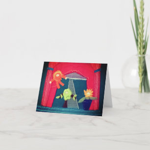 Theatre characters thank you card