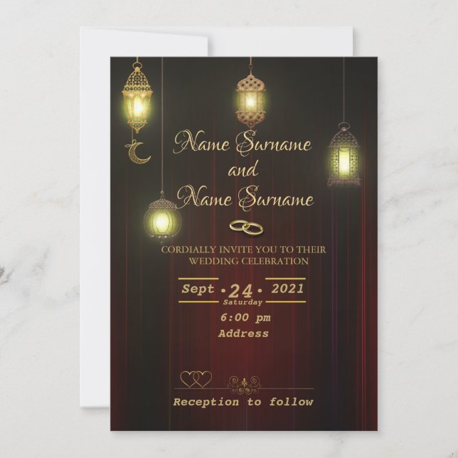 Theatre curtain-lamps invitation (Front)