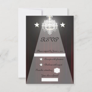 Theatre curtain RSVP card