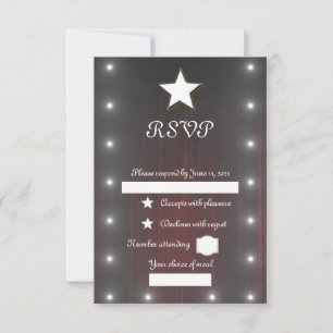 Theatre curtain RSVP card
