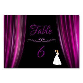 Theatre curtain table number