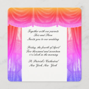 Theatre Curtain Wedding Invitation