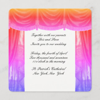 Theatre Curtain Wedding Invitation