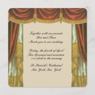 Theatre Curtain Wedding Invitation