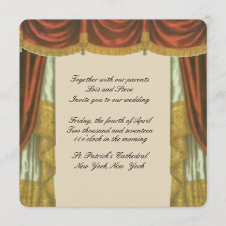 Theatre Curtain Wedding Invitation