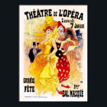 THEATRE DE L'OPERA Jules Cheret Vintage Poster Art<br><div class="desc">Vintage reproduction for French Art Nouveau Poster circa 1890s. Hi res & rich in colour reproduction! Jules Cheret (1836 -1932) was a French painter and lithographer who became a master of Belle Époque poster art. He has been called the father of the modern poster.</div>