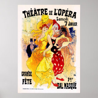 THEATRE DE L'OPERA Jules Cheret Vintage Poster Art
