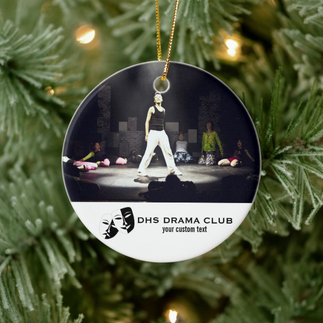 Theatre Drama Club Custom Photo Collage Ceramic Tree Decoration (Tree)