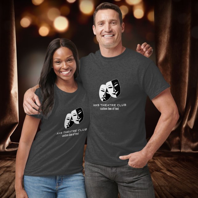 Theatre Drama Club Masks Custom Thespian Name T-Shirt (Creator Uploaded)