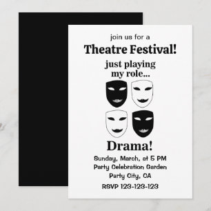 Theatre Festival Theatre Mask Drama Performance  Invitation