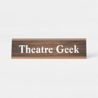 Theatre Geek Cool Retro Quote Wood Grain Panelling