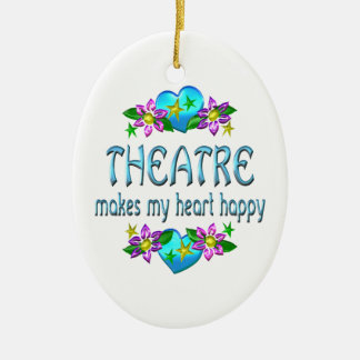 Theatre Heart Happy Ceramic Tree Decoration
