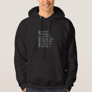 Theatre Hoodie Broadway Actor Musical Tie Dye