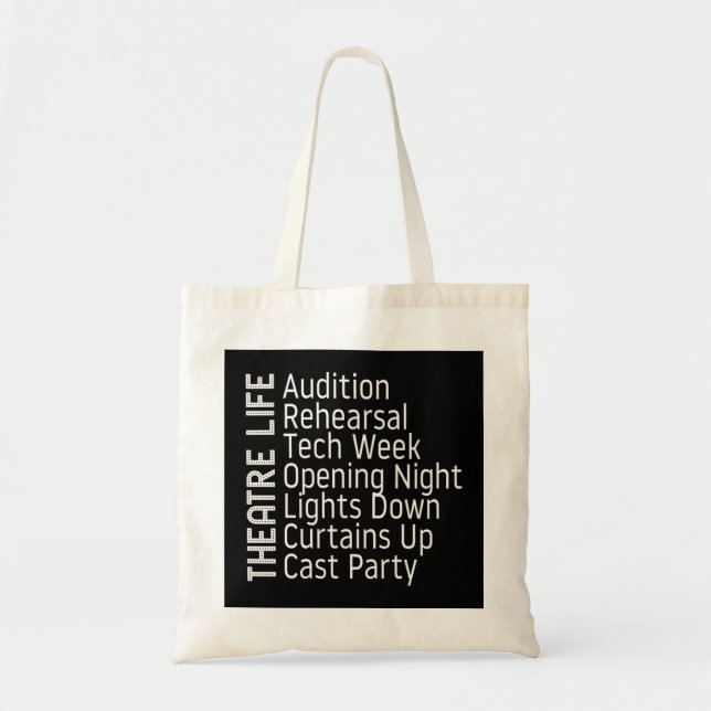 Theatre Hoodie Broadway Gifts Actor Musical Lover  Tote Bag (Front)