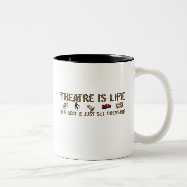Theatre is Life Two-Tone Coffee Mug (Right)