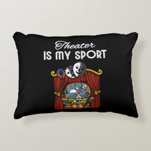 Theatre Is My Sport Actor Actress Stage Play Drama Decorative Cushion