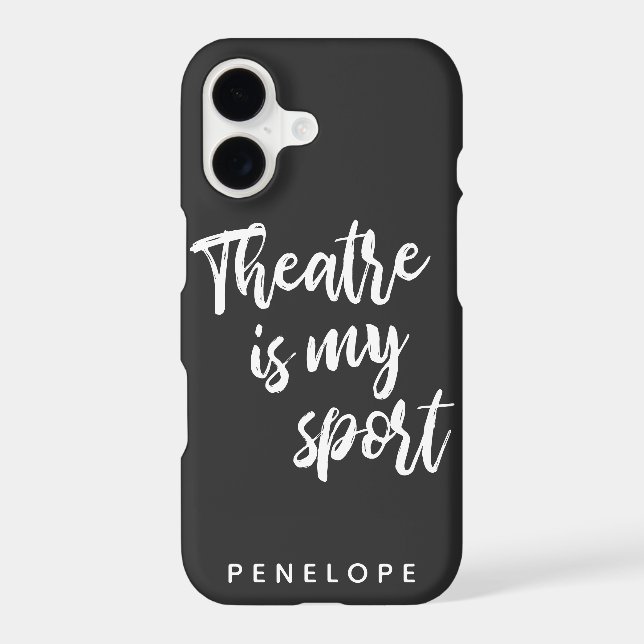 Theatre is my Sport Black and White Personalised (Back)