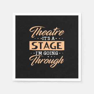 Theatre It Is A Stage Actor Are Going Through Napkin