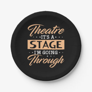 Theatre It Is A Stage Actor Are Going Through Paper Plate