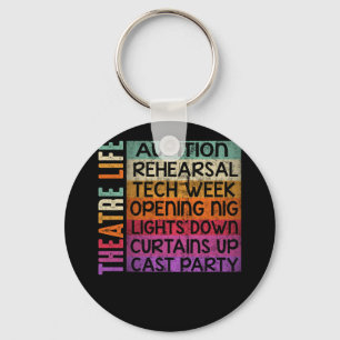 Theatre Life Audition Rehearsal Tech Week Key Ring