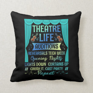 Theatre Life Auditions Nerd Actor Musical Theatre Cushion