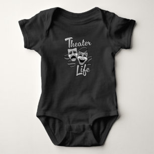 Theatre Life Comedy and Tragedy Masks Baby Bodysuit