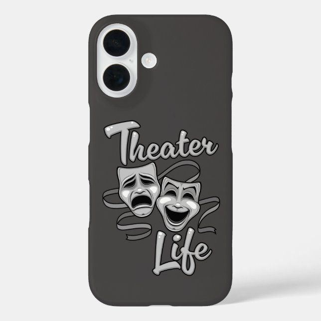 Theatre Life Comedy and Tragedy Masks Case-Mate iPhone Case (Back)