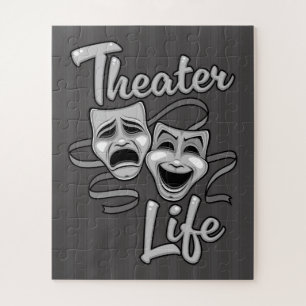 Theatre Life Comedy and Tragedy Masks Jigsaw Puzzle