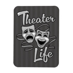 Theatre Life Comedy and Tragedy Masks Magnet