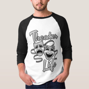 Theatre Life Comedy and Tragedy Masks T-Shirt