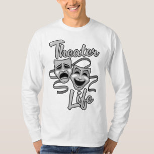 Theatre Life Comedy and Tragedy Masks T-Shirt